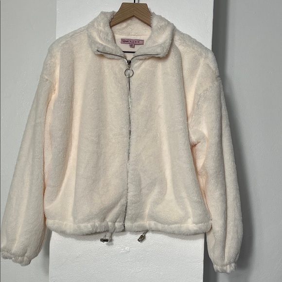 Crave Fame Jackets & Blazers - Crave Fame Cream Fuzzy Jacket